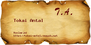 Tokai Antal névjegykártya